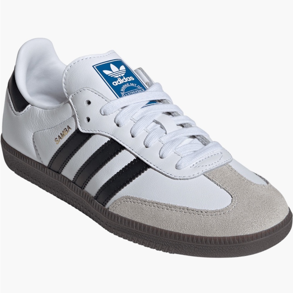 adidas Samba White Black Gray Sneakers - Picture 2 of 16